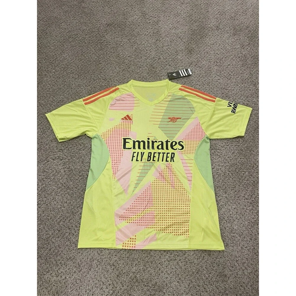 Adidas Arsenal FC Soccer Jersey Yellow Mens Size Large NWT